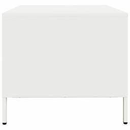 Berkfield Home Sturdy Coffee Table White 68.5x50x43.5 cm Cold-rolled Steel - thumbnail 7
