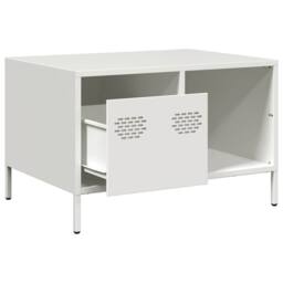 Berkfield Home Sturdy Coffee Table White 68.5x50x43.5 cm Cold-rolled Steel - thumbnail 5