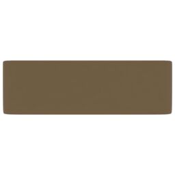Berkfield Home Luxury Wash Basin Matt Cream 41x30x12 cm Ceramic - Size: 41 x 30 x 12 cm - thumbnail 4