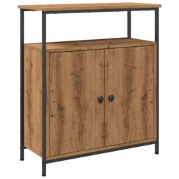 Berkfield Home Sideboard Artisan Oak 70x30x80 cm Engineered Wood in Brown - Size: 70 x 30 x 80 cm - thumbnail 2