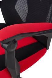 Living and Home Ergonomic High Back Gaming Office Chair with Footrest - Red & Black - thumbnail 8