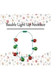 VFM e-Store Christmas Light Up Necklace Bauble Decoration One Size Red - thumbnail 2