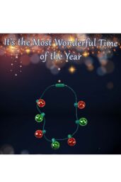 VFM e-Store Christmas Light Up Necklace Bauble Decoration One Size Red - thumbnail 3