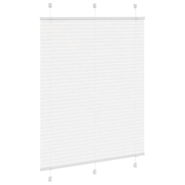 Berkfield Home Pleated Blind White 110x100 cm Fabric Width 109.4 cm Polyester - image 1