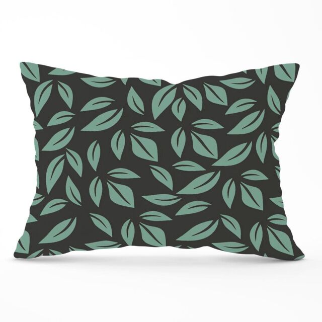 Warren Reed - Designer Delicate Leaf Cushions in Green - Size: 60 cm x 60 cm - image 1