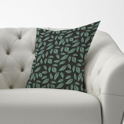 Warren Reed - Designer Delicate Leaf Cushions in Green - Size: 60 cm x 60 cm - thumbnail 3