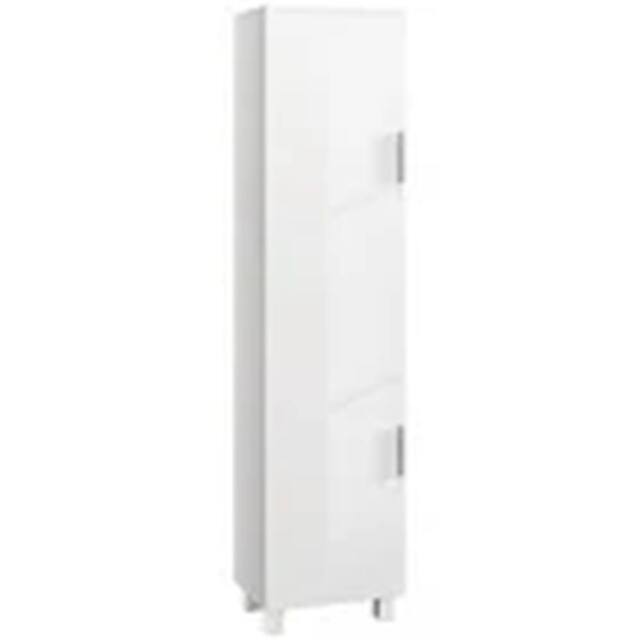 EONLION Tall Storage Cabinet with Double Doors & Adjustable Shelves in White - image 1