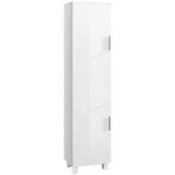 EONLION Tall Storage Cabinet with Double Doors & Adjustable Shelves in White - thumbnail 1