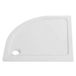 Clifton 1000mm Quadrant Shower Tray - STONE RESIN in White