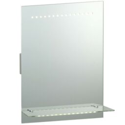 Loops 2 PACK IP44 LED Bathroom Mirror 50cm x 39cm Vanity Light Shelf & Shaver Socket - Size: 50 cm x 39 cm - thumbnail 2