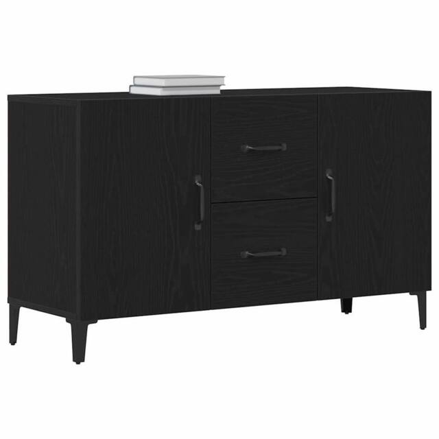 Berkfield Home Modern Black Oak Sideboard - 100 x 36 x 60 cm - Made of Engineere - image 1