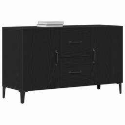 Berkfield Home Modern Black Oak Sideboard - 100 x 36 x 60 cm - Made of Engineere