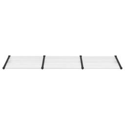 Berkfield Home Door Canopy Black & Transparent 297.5x90 cm Polycarbonate in Clear - thumbnail 3