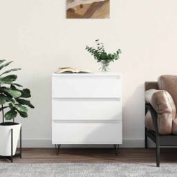 Berkfield Home Sideboard White 60x35x70 cm Engineered Wood - Size: 60 x 35 x 70 cm - thumbnail 2