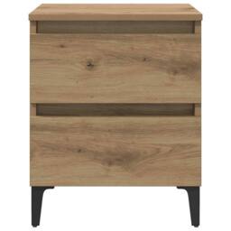 Berkfield Home Bed Cabinets 2 pcs Artisan Oak 40x35x50 cm Engineered Wood in Beige - Size: 40 x 35 x 50 cm - thumbnail 6