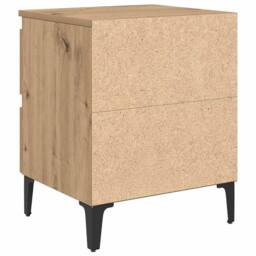 Berkfield Home Bed Cabinets 2 pcs Artisan Oak 40x35x50 cm Engineered Wood in Beige - Size: 40 x 35 x 50 cm - thumbnail 8
