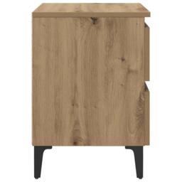 Berkfield Home Bed Cabinets 2 pcs Artisan Oak 40x35x50 cm Engineered Wood in Beige - Size: 40 x 35 x 50 cm - thumbnail 7