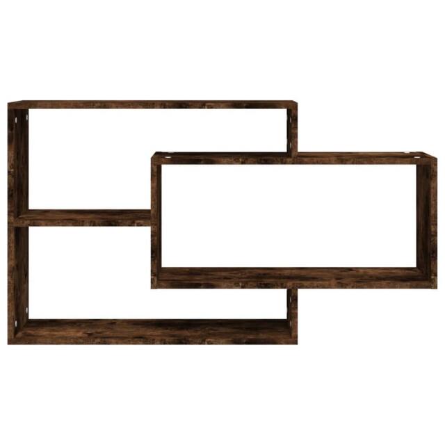 Berkfield Home Wall Shelf Smoked Oak 104x20x58.5 cm Engineered Wood in Brown - image 1