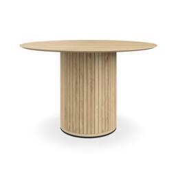 More4Homes Arlo Oak Table Top W Oak Legs + Nova Velvet Dining Chair Set Of 4 in Black - thumbnail 3