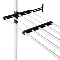 Berkfield Home Telescopic Wardrobe System with Rods & Shelf Aluminium in Silver - thumbnail 8