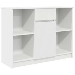 Berkfield Home Sideboard with Drawer White 101x35x76 cm Engineered Wood - Size: 101 x 35 x 76 cm - thumbnail 2