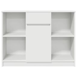 Berkfield Home Sideboard with Drawer White 101x35x76 cm Engineered Wood - Size: 101 x 35 x 76 cm - thumbnail 6