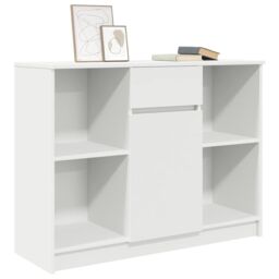Berkfield Home Sideboard with Drawer White 101x35x76 cm Engineered Wood - Size: 101 x 35 x 76 cm - thumbnail 4