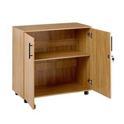 Moderna MMT Oak Storage Cabinet for Office Home, 2 Door, Locking Wooden Cupboard - Sonoma Oak in Brown - thumbnail 2