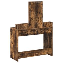 Berkfield Home Dressing Table with LED Lights¬†Smoked Oak 100x41x140 cm in Brown - Size: 100 x 41 x 140 cm - thumbnail 7