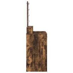 Berkfield Home Dressing Table with LED Lights¬†Smoked Oak 100x41x140 cm in Brown - Size: 100 x 41 x 140 cm - thumbnail 6
