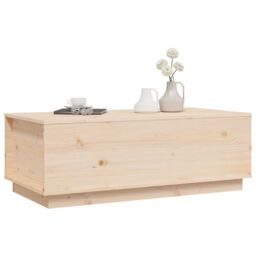 Berkfield Home Coffee Table 100x50x35 cm Solid Wood Pine in Brown - Size: 100 x 50 x 35 cm - thumbnail 4