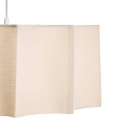Wyld and Coco Pendant Lamp - Beige Geometric Fabric Shade Iron Base - thumbnail 7
