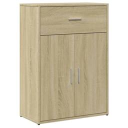 Berkfield Home Sideboards 2 pcs Sonoma Oak 60x30x84 cm Engineered Wood in Light Tan - Size: 60 x 30 x 84 cm - thumbnail 4