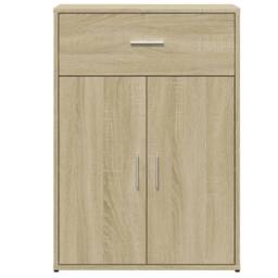 Berkfield Home Sideboards 2 pcs Sonoma Oak 60x30x84 cm Engineered Wood in Light Tan - Size: 60 x 30 x 84 cm - thumbnail 5