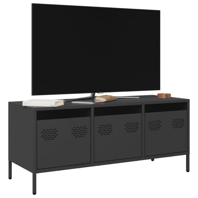 Berkfield Home TV Cabinet Black 101.5x39x43.5 cm Cold-rolled Steel - image 1