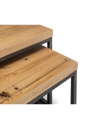 Julian Bowen Brooklyn Rectangular Coffee Table with 2 Nesting Tables in Light Oak - thumbnail 6