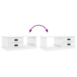 Berkfield Home Decorative Coffee Table White 90x50x35 cm Engineered Wood - Size: 90 x 50 x 35 cm - thumbnail 9