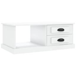 Berkfield Home Decorative Coffee Table White 90x50x35 cm Engineered Wood - Size: 90 x 50 x 35 cm - thumbnail 3