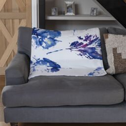 Benjamin Tate Design Autumn Leaves Blanket in Natural - Size: 120 cm x 150 cm - thumbnail 2