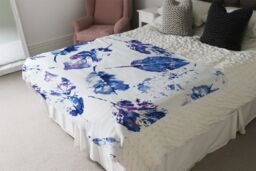 Benjamin Tate Design Autumn Leaves Blanket in Natural - Size: 120 cm x 150 cm - thumbnail 3