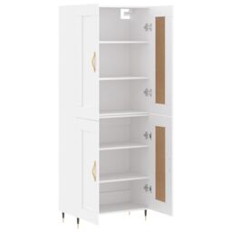Berkfield Home Highboard White 69.5x34x180 cm Engineered Wood - thumbnail 4