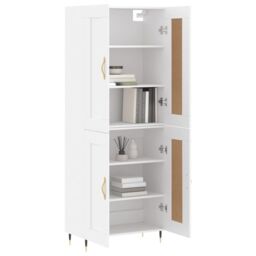 Berkfield Home Highboard White 69.5x34x180 cm Engineered Wood - thumbnail 3