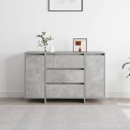 Berkfield Home Sideboard Concrete Grey 120x41x75 cm Engineered Wood - Size: 120 x 41 x 75 cm - thumbnail 3