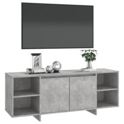 Berkfield Home TV Cabinet Concrete Grey 130x35x50 cm Engineered Wood - Size: 130 x 35 x 50 cm - thumbnail 4