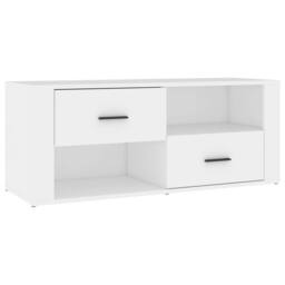 Berkfield Home TV Cabinet White 100x35x40 cm Engineered Wood - Size: 100 x 35 x 40 cm - thumbnail 1