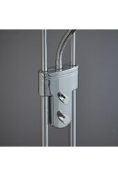 Netlighting Rome Floor Lamp Chrome Opal Glass G9 in Grey - thumbnail 6