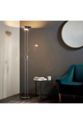 Netlighting Rome Floor Lamp Chrome Opal Glass G9 in Grey - thumbnail 2