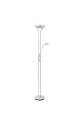 Netlighting Rome Floor Lamp Chrome Opal Glass G9 in Grey - thumbnail 1