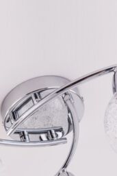 Harper Living LED Semi-Flush Ceiling Light, Straight Arms, 4000K in Silver - thumbnail 3