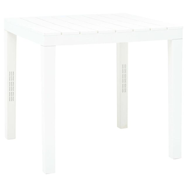Berkfield Home Garden Table White 78x78x72 cm Plastic - Size: 78 x 78 x 72 cm - image 1